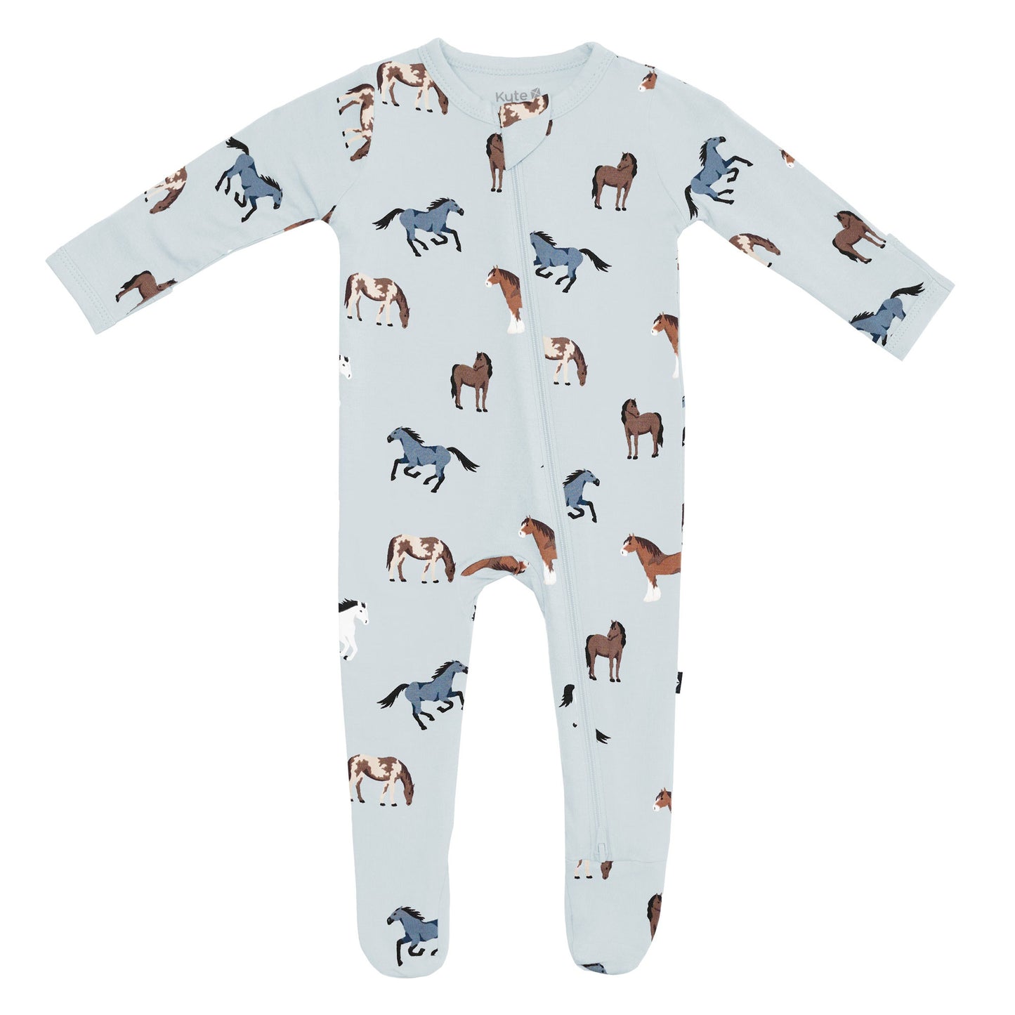 Kyte BABY Zippered Footie - Horse