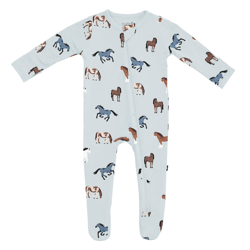 Kyte BABY Zippered Footie - Horse