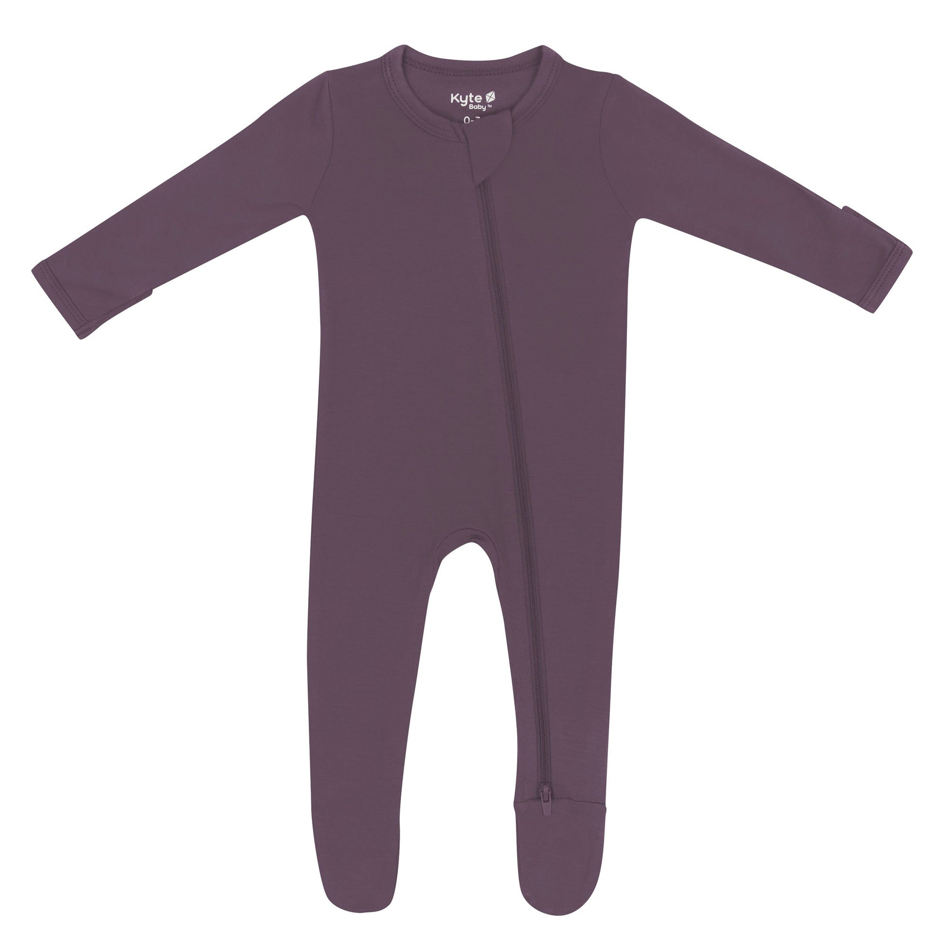 Kyte Baby Zippered Footie - Currant