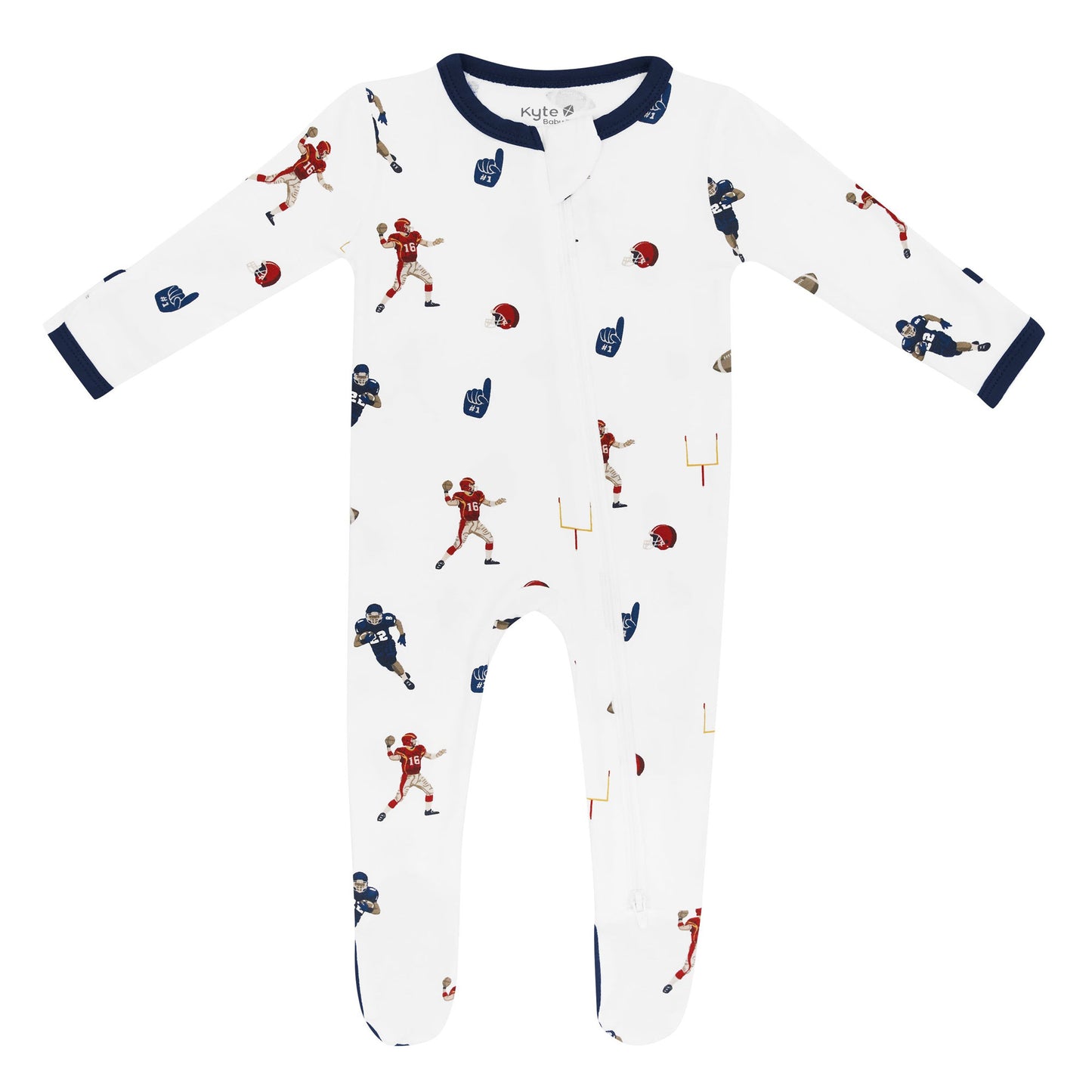 Kyte Baby Zippered Footie - Football