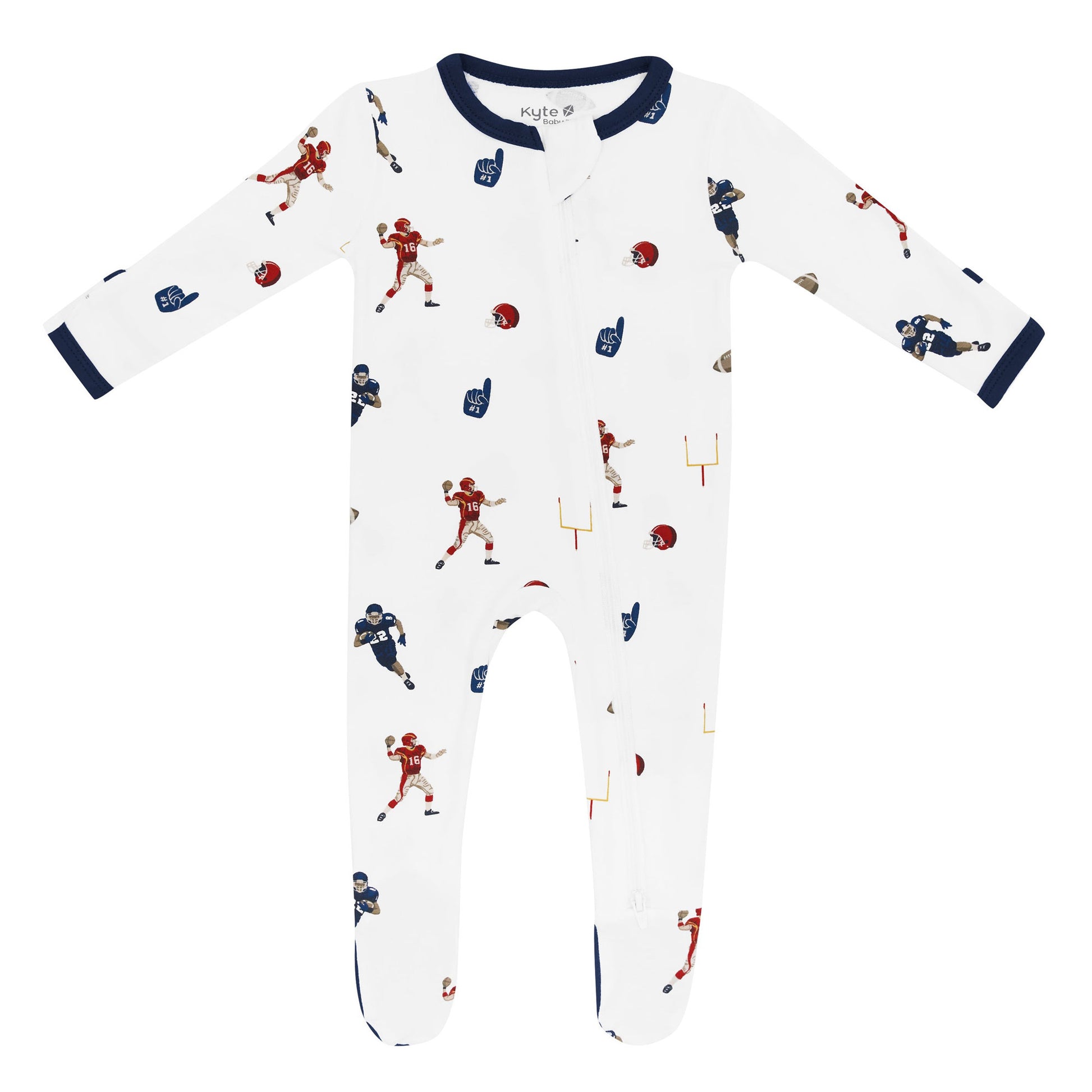 Kyte Baby Zippered Footie - Football