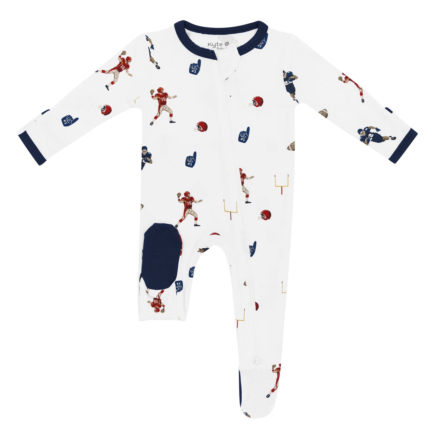Kyte Baby Zippered Footie - Football