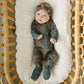 Mebie Baby Bamboo Zipper - Navy Floral