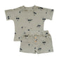 Mebie Baby Palm Tree Button Short Set