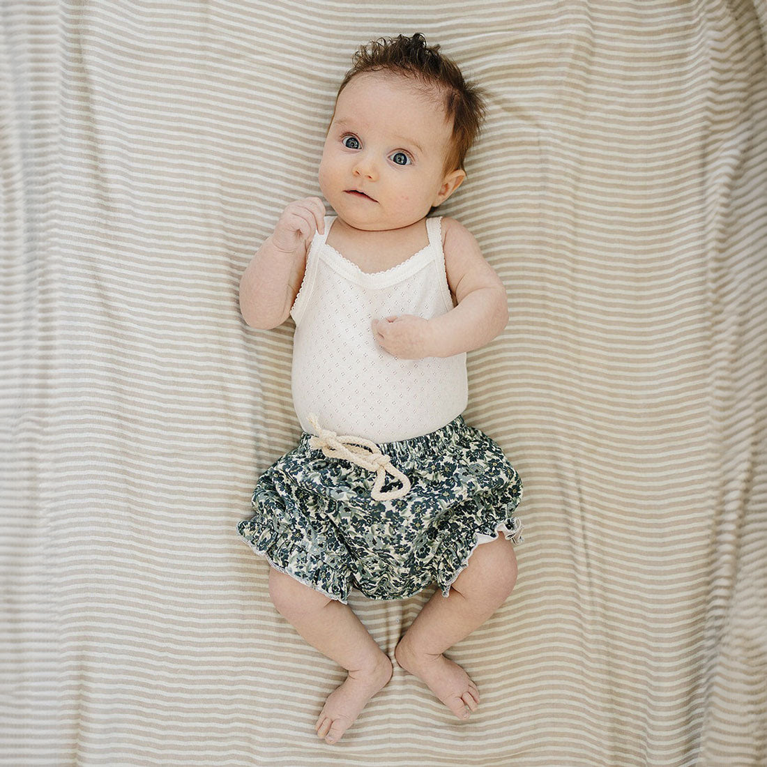 Mebie Baby White Pointelle Bodysuit