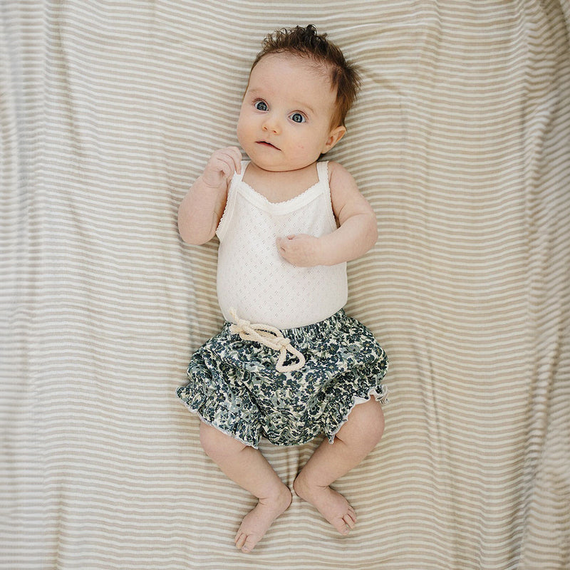 Mebie Baby White Pointelle Bodysuit