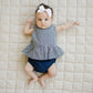 Mebie Baby Navy Gingham Peplum Set