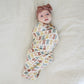 Mebie Baby Bunny Bamboo Stretch Swaddle Blanket - Dusty Rose