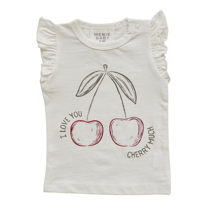 Mebie Baby Cherry Ruffle Tee
