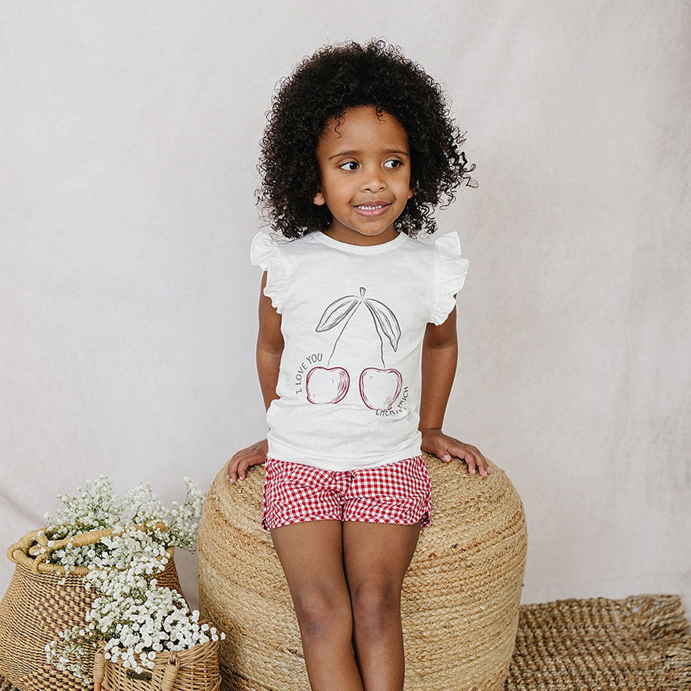 Mebie Baby Cherry Ruffle Tee