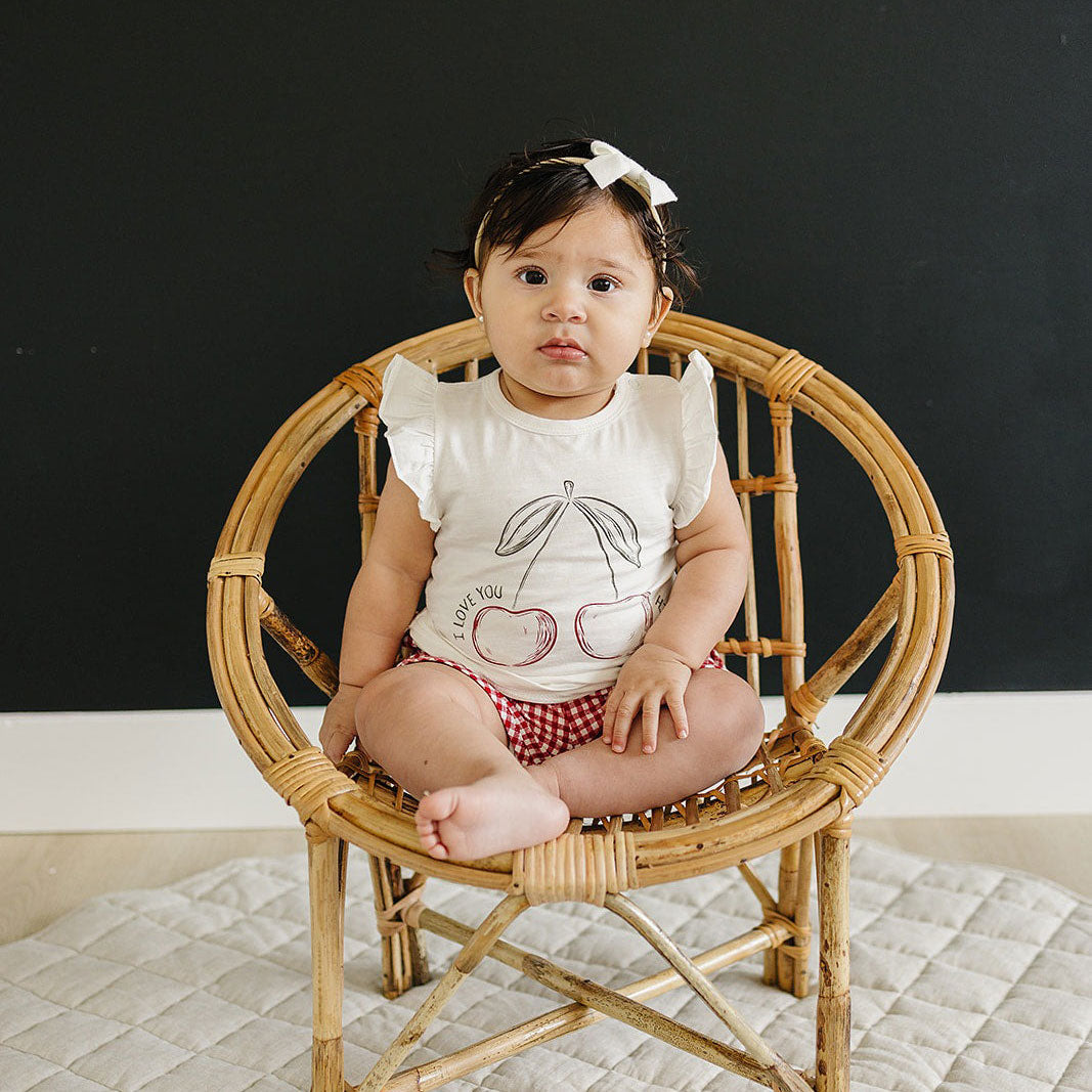 Mebie Baby Cherry Ruffle Tee