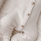 Luna and Luca Classic Purl Knit Jumpsuit - White