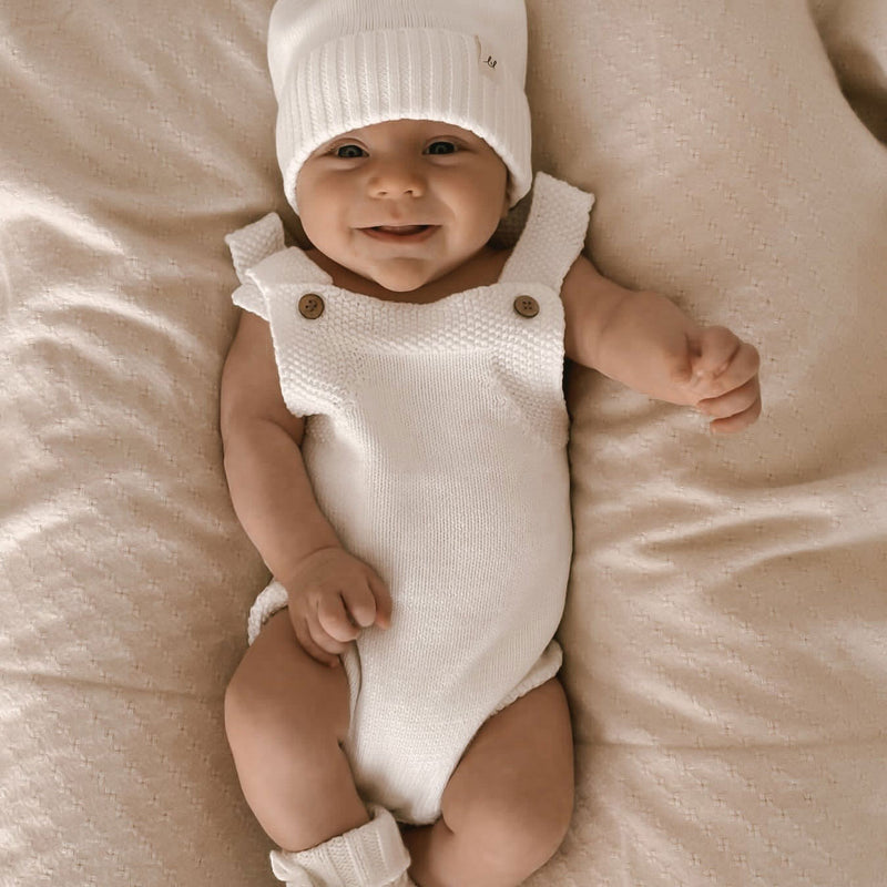 Luna and Luca Luca Novelty Knit Romper - White