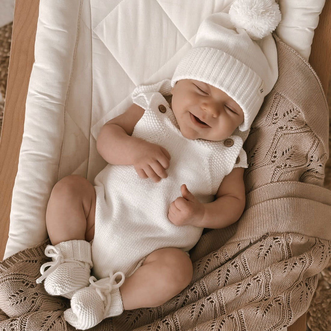 Luna and Luca Luca Novelty Knit Romper - White