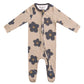 Copper Pearl Zip-up Footie - Gemma in Tan