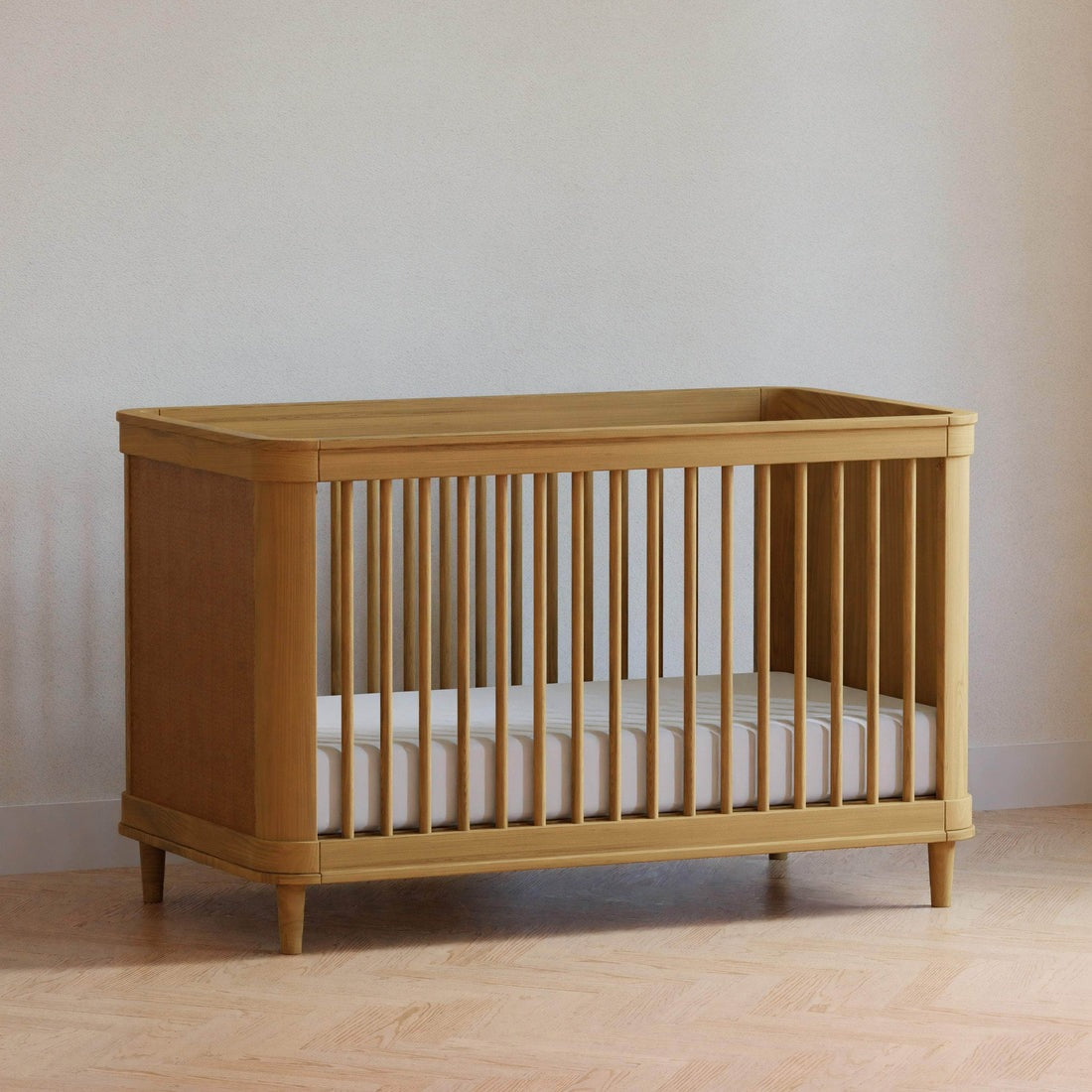 Namesake Marin with Cane 3-in-1 Convertible Crib - Honey and Honey Cane