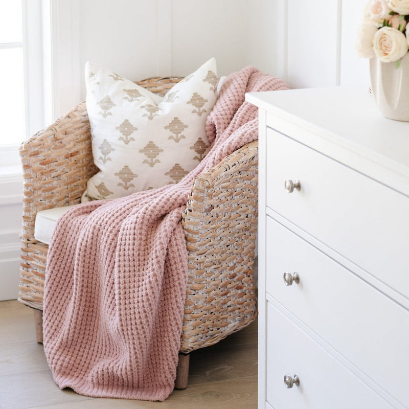 Saranoni Waffle Knit Toddler Blanket - Rosette