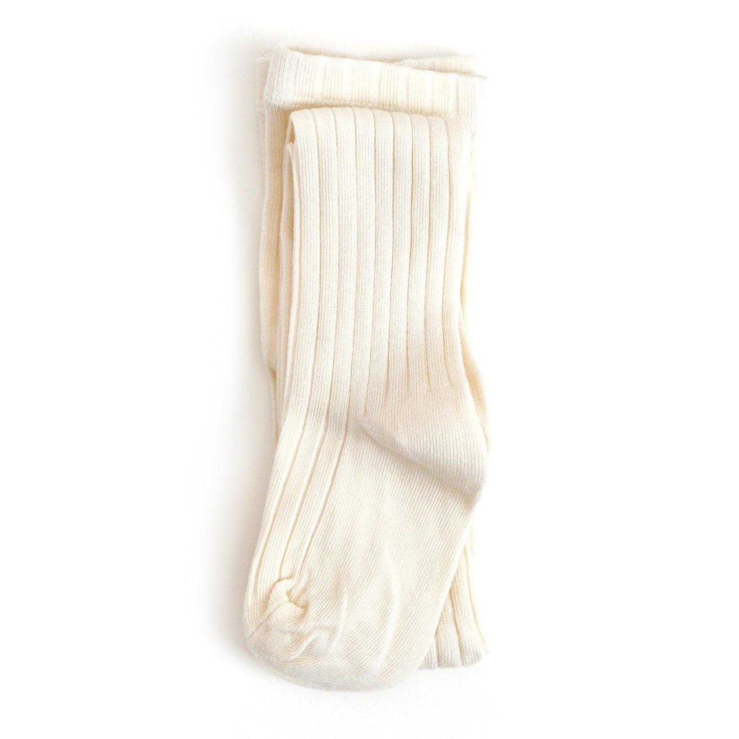 Little Stocking Co Ribbed Knit Tights - Ivory