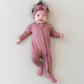 Kyte BABY Zippered Footie - Dusty Rose