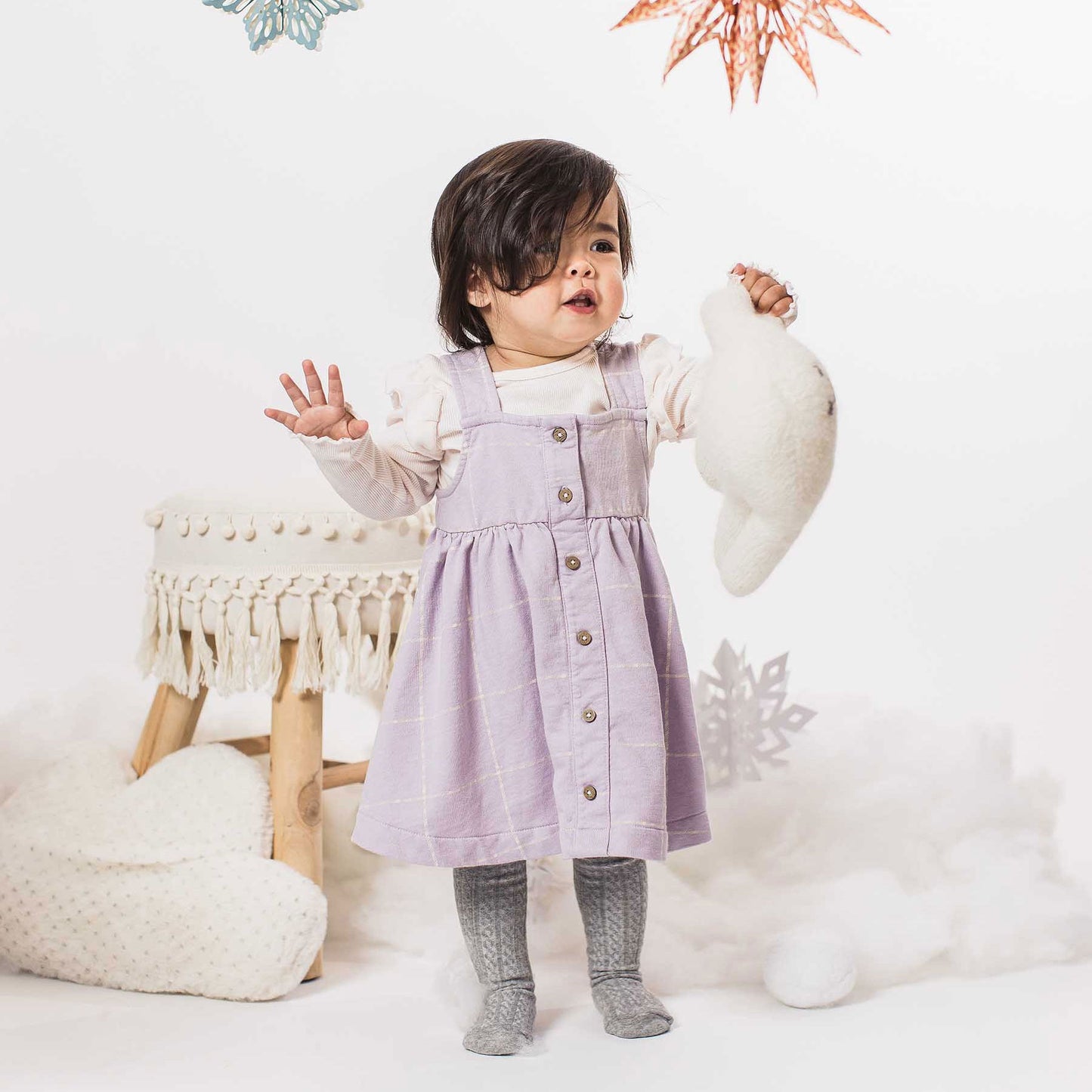 Burt's Bees Top and Dress Set - Window Plaid - Flowering Lilac