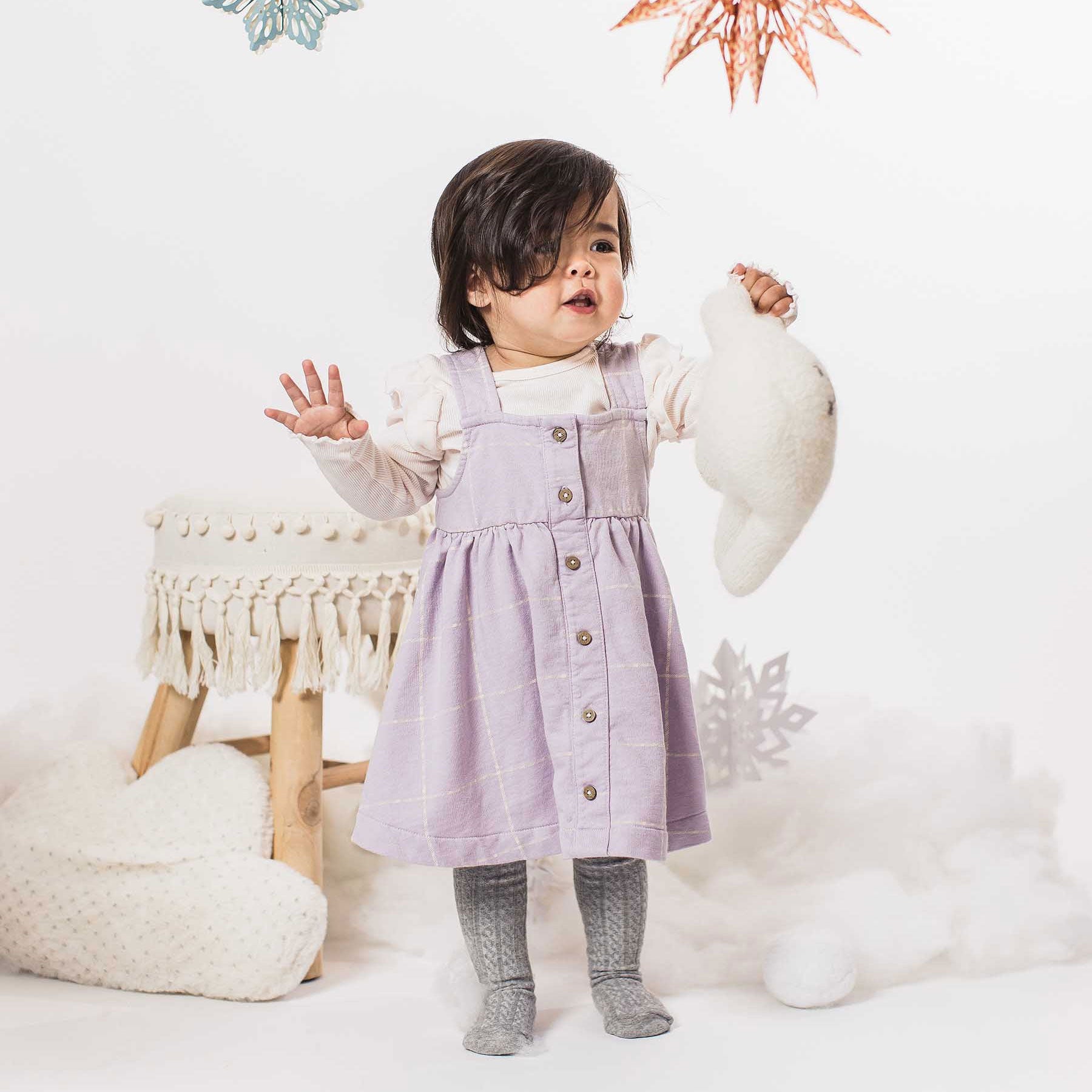 Burt's Bees Top and Dress Set - Window Plaid - Flowering Lilac
