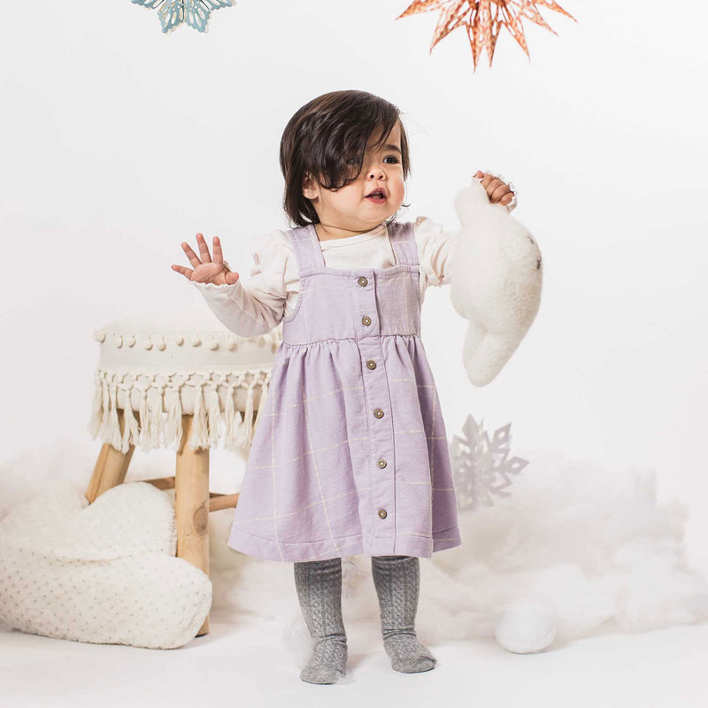 Burt's Bees Top and Dress Set - Window Plaid - Flowering Lilac