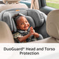 Baby rides rear facing in Chicco OneFit ClearTex All-In-One Car Seat - Drift