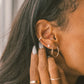 Woman wears Made by Mary Poppy Gold Filled Ear Cuff - Single - Gold