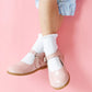 Little Stocking Co White Frill Midi Socks