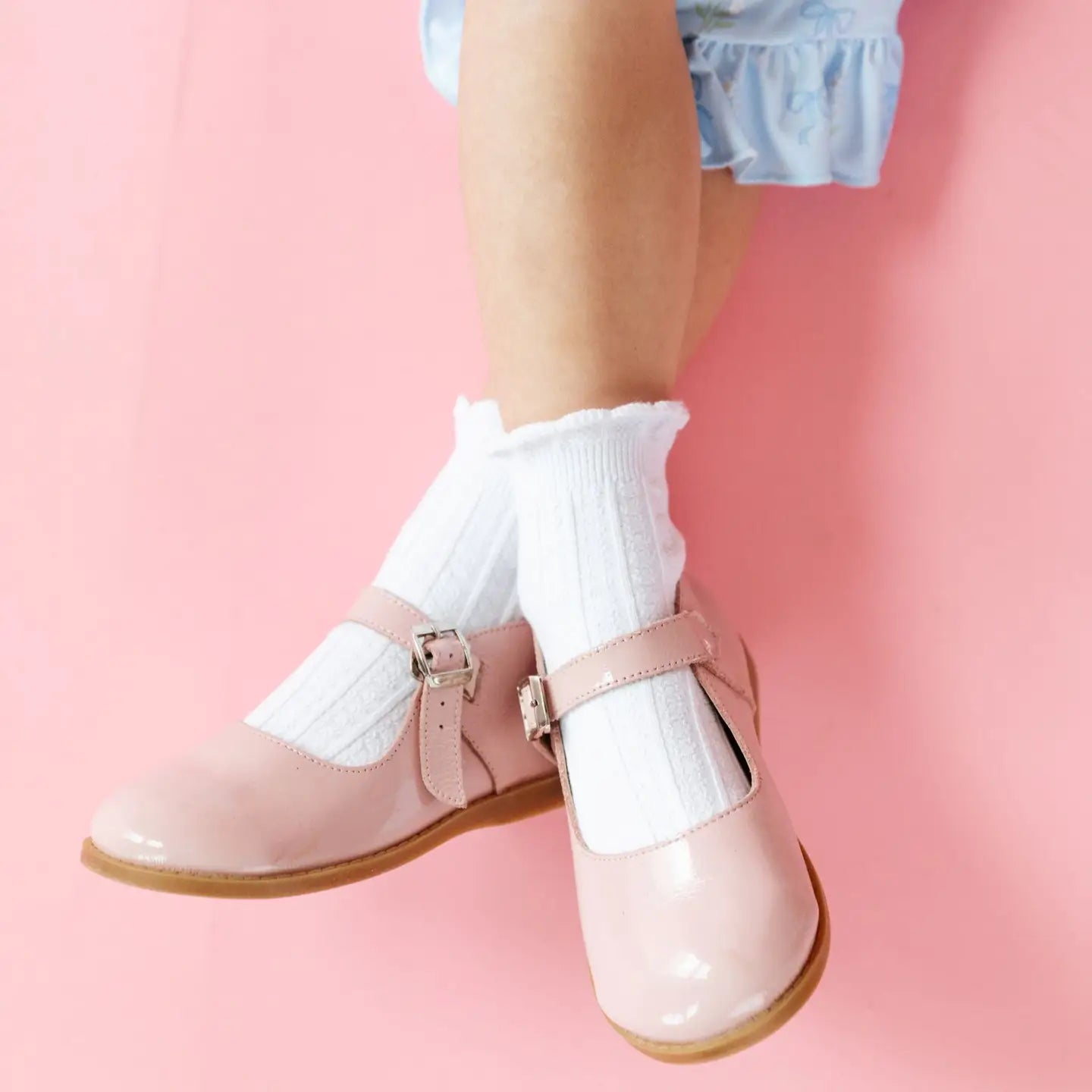 Little Stocking Co White Frill Midi Socks