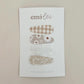 Emi Lei Fabric Hair Clip Snap Barrettes - Set of 4