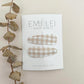 Emi Lei Fabric Barrette Hair Clip - Set of 2 - Neutral Gingham