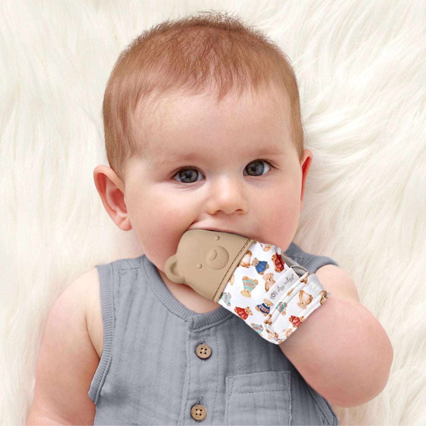 Itzy Ritzy Itzy Mitt - Vintage Bear