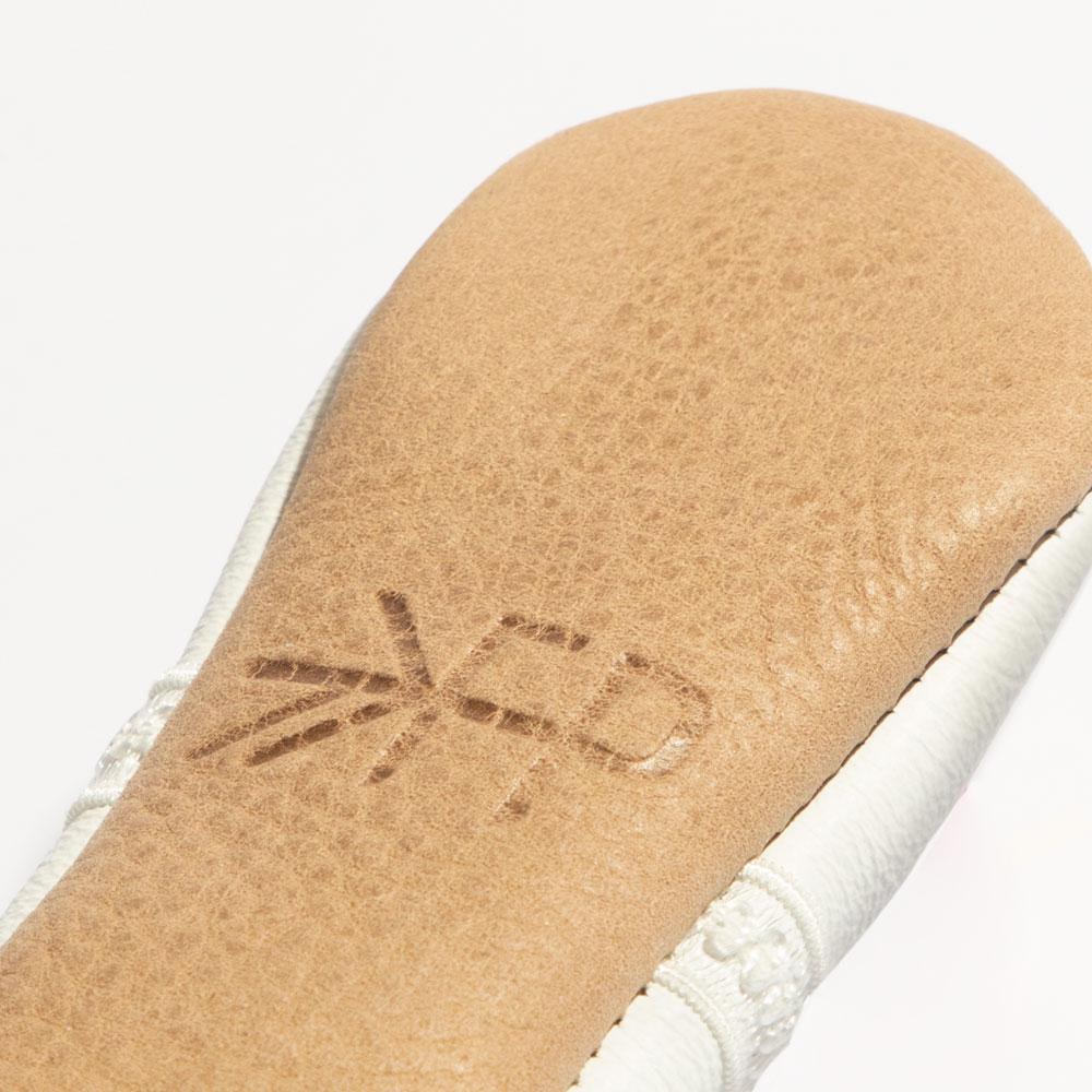 Freshly Picked Soft Sole Ballet Slipper Baby Shoe - Ivory Lace