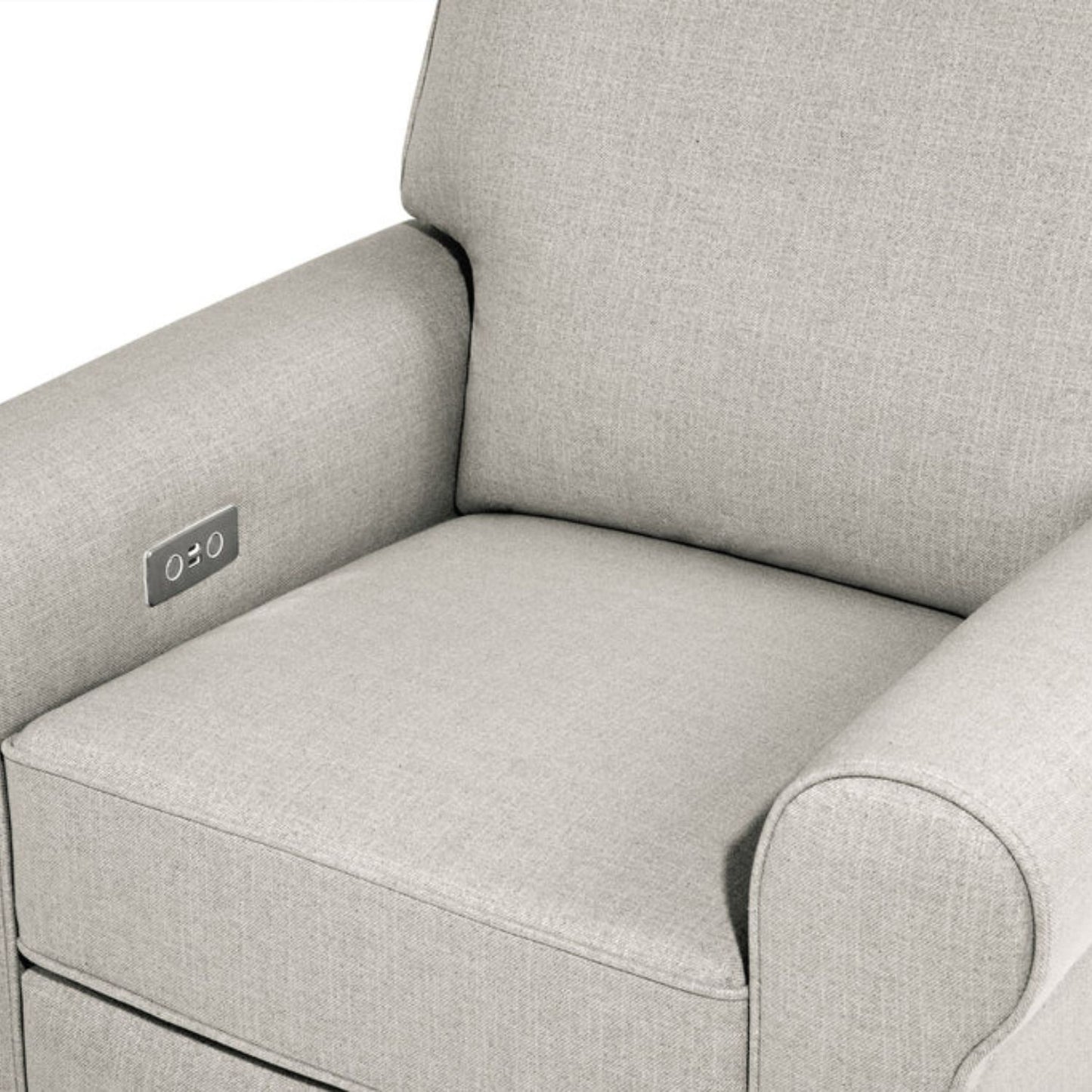 Monogram by Namesake Monroe Pillowback Power Recliner (Franklin and Ben) - Performance Grey Eco Twill