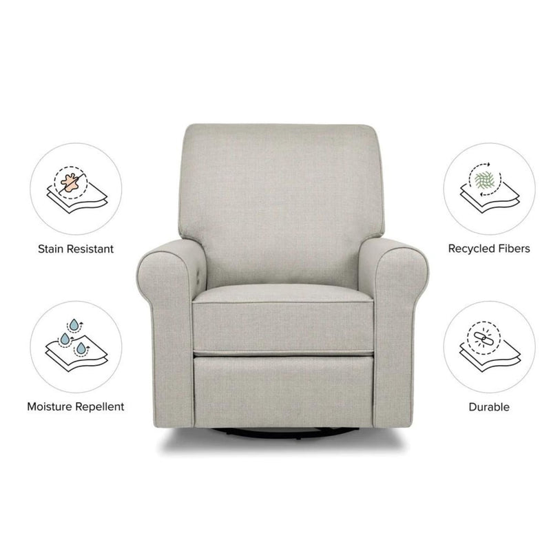 Monogram by Namesake Monroe Pillowback Power Recliner (Franklin and Ben)- Performance Grey Eco Twill