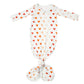Copper Pearl Seasonal Newborn Knotted Gown - Cupid