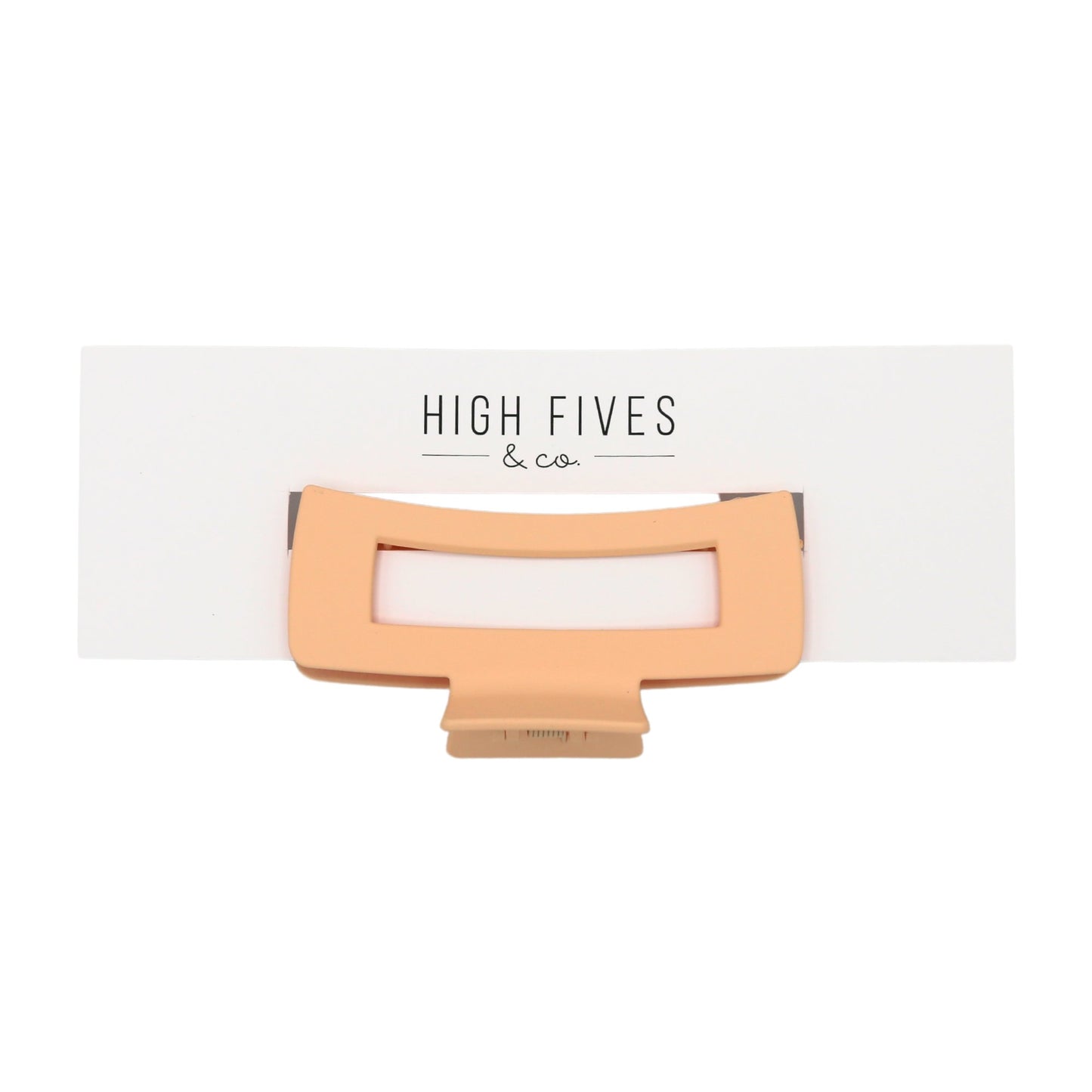 High Fives Women's Rectangle Claw Clip - Large - Pale Peach