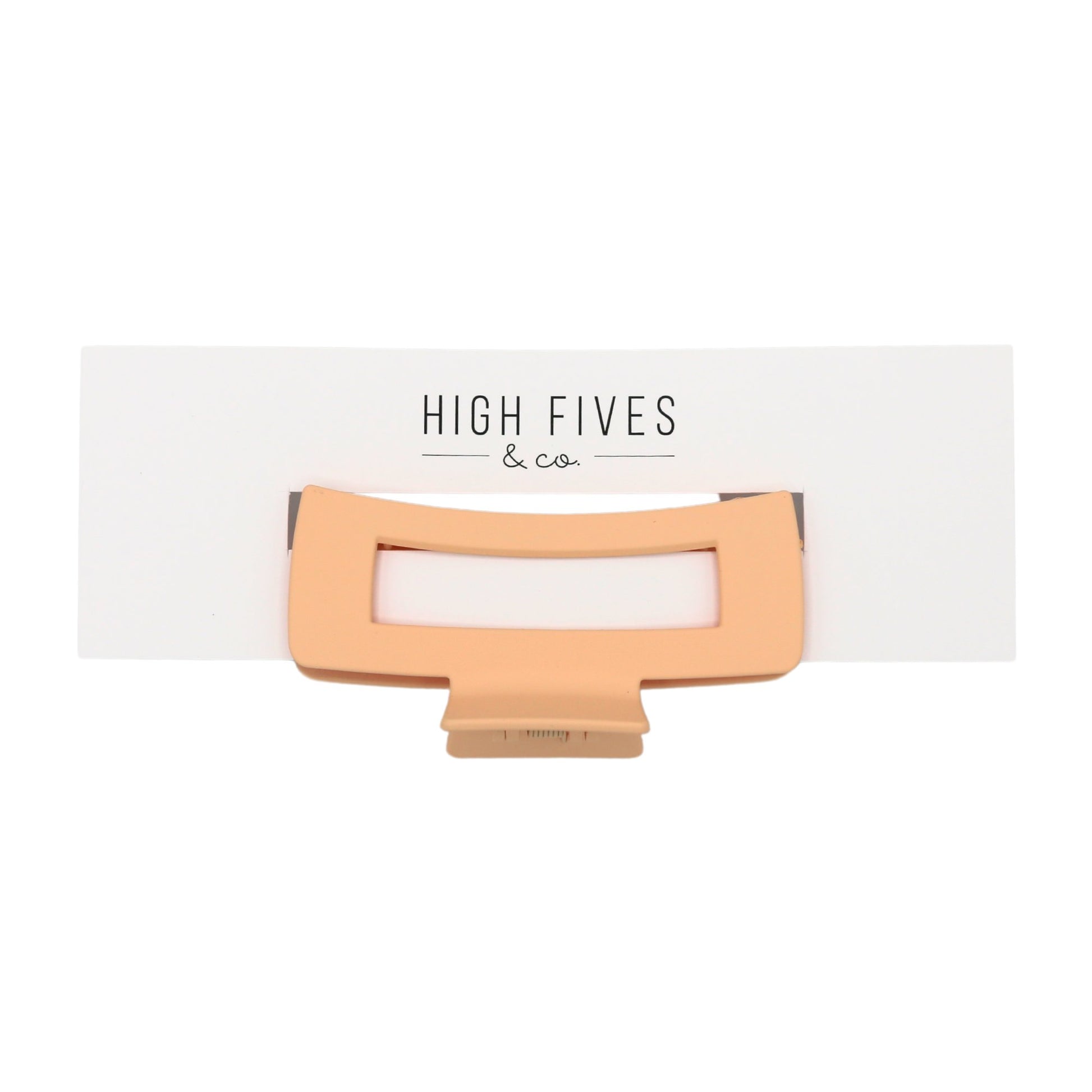 High Fives Women's Rectangle Claw Clip - Large - Pale Peach