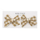 High Fives Printed Linen Bow Clips - Piggy Set