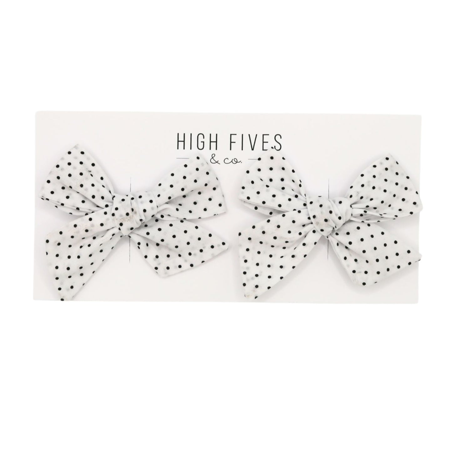 High Fives Printed Linen Bow Clips - Piggy Set