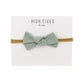 High Fives Linen Knot Bow Nylon Headband