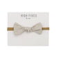 High Fives Printed Linen Knot Bow Nylon Headband