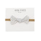 High Fives Printed Linen Knot Bow Nylon Headband