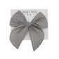 High Fives Linen Fable Bow Clip - Grey