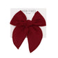 High Fives Linen Fable Bow Clip - Ruby