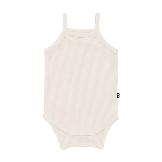 Kyte Baby Spaghetti Strap Leotard - Ribbed Oat