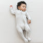 Kyte Baby Ribbed Zipper Footie - Oat