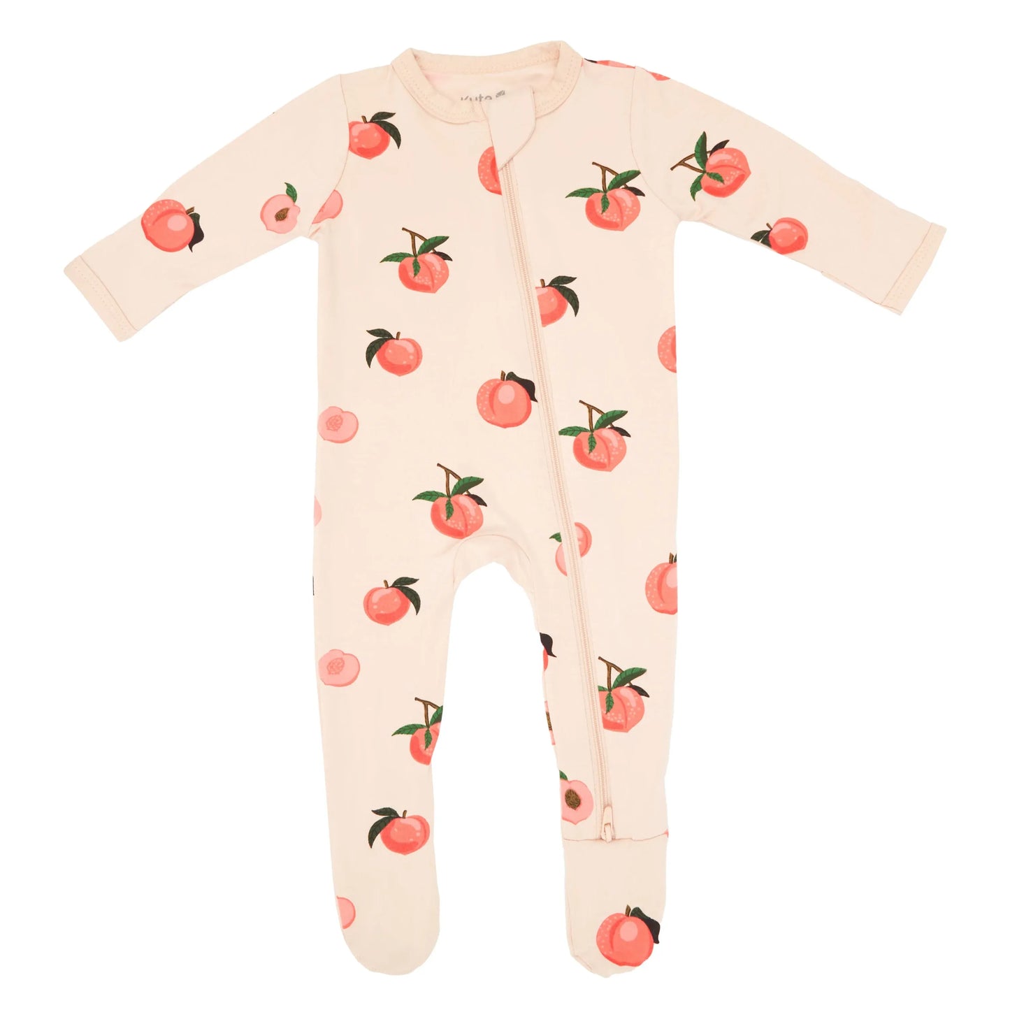 Kyte Baby Printed Zippered Footie - Peach 