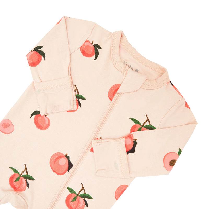 Kyte Baby Printed Zippered Footie - Peach 